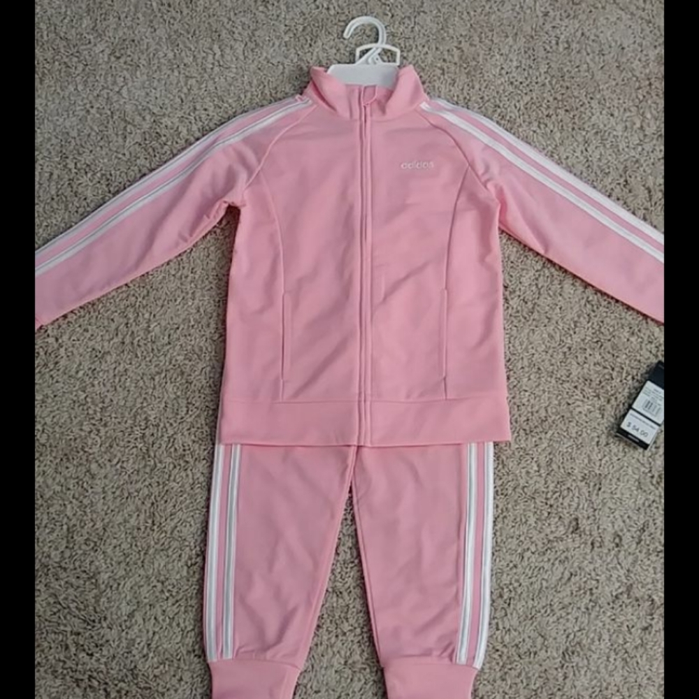 Adidas 2pc jacket & pants set  girls size 6
